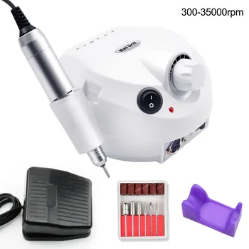 

Electric Nail Drill Machine Acrylic 20W 35000RPM Nail File Drill Manicure Mill Cutter Pedicure Kit Ceramic Stone Nail Drill Bit