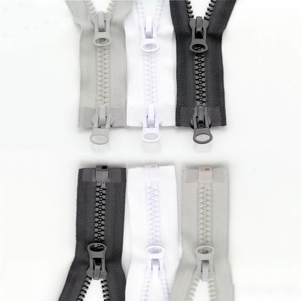 Meetee 2pcs 60-500cm 8# Double/Single Sliders Resin Zipper Open-End Auto Lock Zip DIY Down Jacket Tent Sewing Costume Accessory