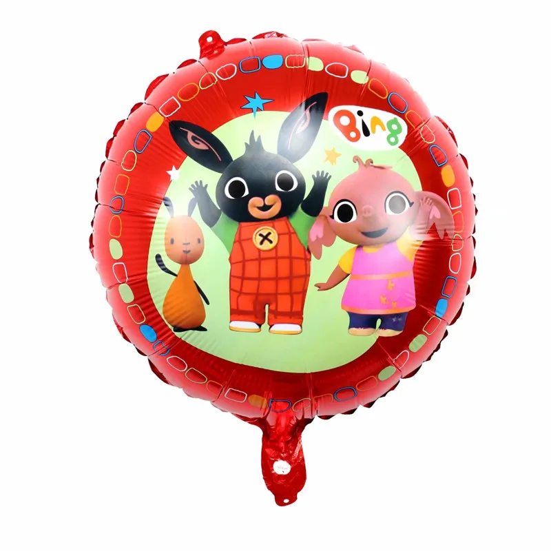 5 шт./компл. Детская футболка с кроликом Бинг Фольга воздушный шар с изображением мультяшного кролика воздушные шарики в виде животных игрушки для детей, носки для мальчиков и девочек, День рождения украшения красные, черные мяч