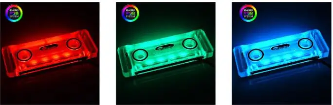 Bykski 2 и 4 канала ram водного блока памяти акриловая медь тепла disspation кулер RGB RBW светильник Вариант B-ram-D4-X - Цвет лезвия: 12V RGB light