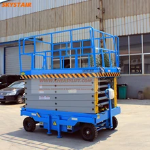 10 м Мобильный Регулируемый ножничный подъемник Manlift