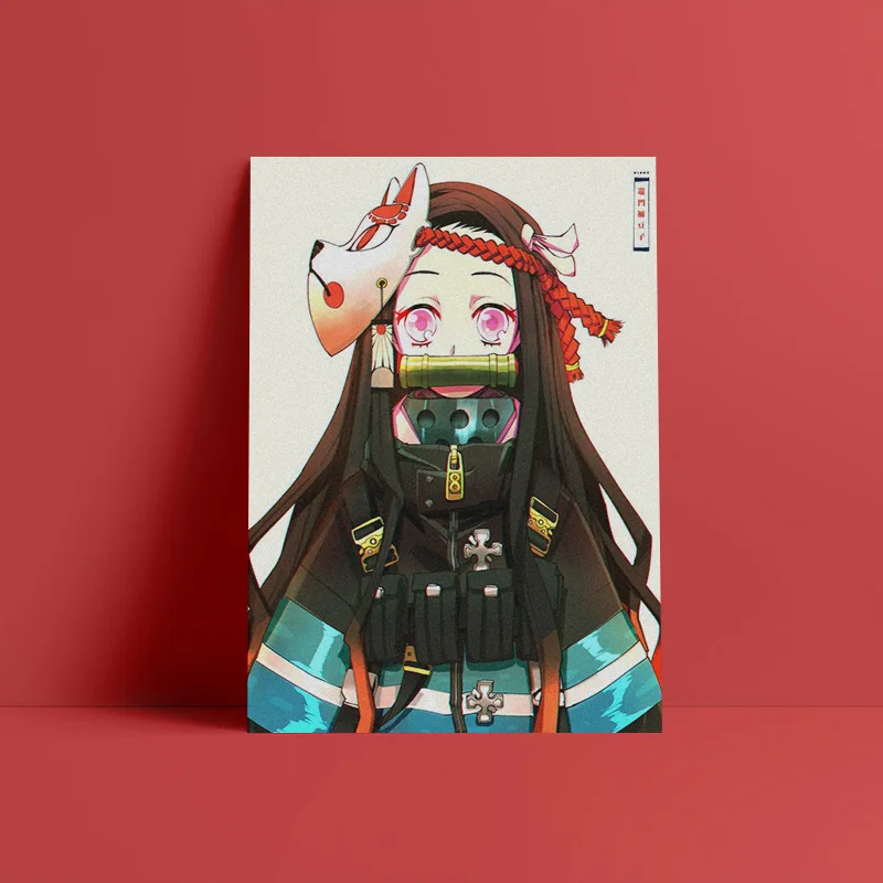 L 1199 Nezuko Kamado Kimetsu no Yaiba Настенный декор на холсте, плакатный принт для гостиной, декоративная картина для спальни - Цвет: L 1199