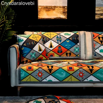 

Nordic Sofa Cover for Living Room Geometric Sofas Covers Universal Chenille Sofa Towel Anti-slip Couch Cover Slipcovers