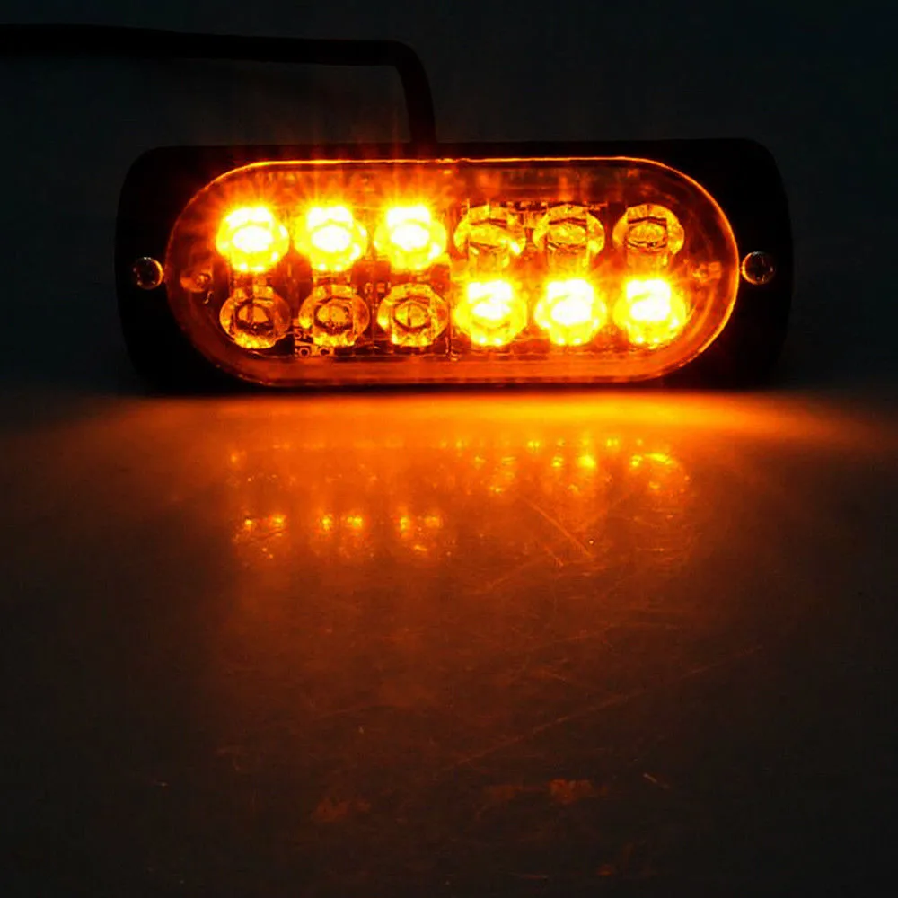 4 шт. 12LED Янтарный аварийный мигающий стробоскопический светильник для грузовиков, автомобилей, аварийный маяк, лампа Великобритании, боковой Предупреждение ющий светильник для кузова автомобиля