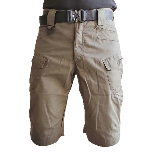 Pantalones cortos de camuflaje para hombre, ropa informal inteligente táctica, pantalón de chándal deportivo de Color sólido para entrenamiento del ejército