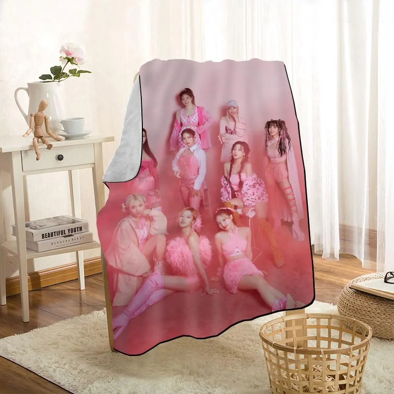

HEARMNY TWICE KPOP Blanket Super Soft Warm Microfiber Fabric Blanket For Couch Throw Travel Adult Blanket 1009