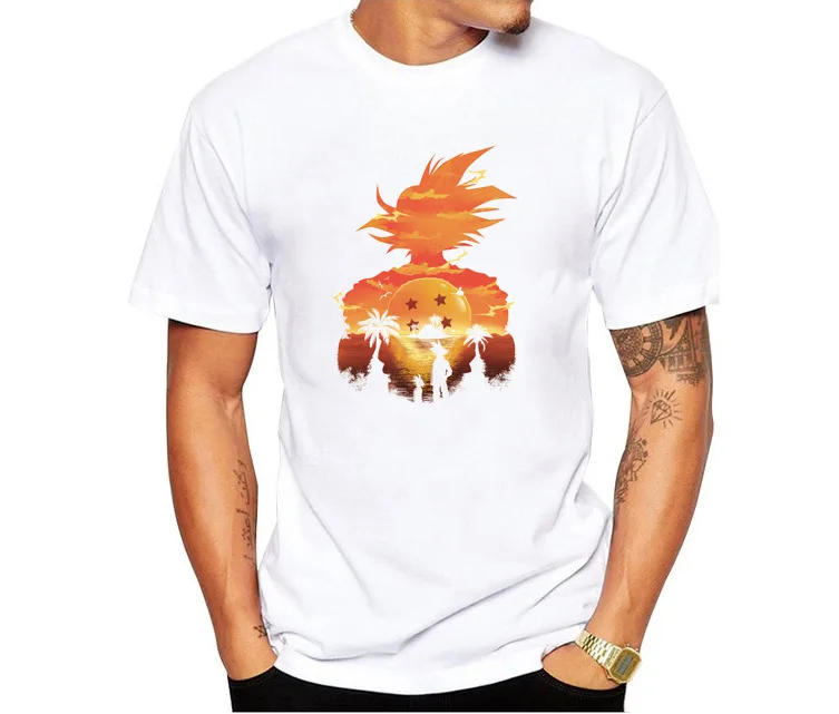Dragon Ball Z Super Son Goku Vegeta Saiyan, футболка, мужские топы, графическая Мужская футболка с рисунком, футболка, одежда