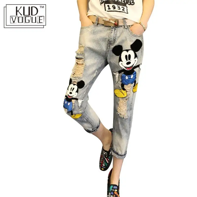 2020 Jeans Women Casual Denim High Waist Ankle-Length Boyfriend Pants Women Print Pants Casual Harem Pants Female Plus Size 5XL 2020 Jeans Women Casual Denim High Waist Ankle-Length Boyfriend Pants Women Print Pants Casual Harem Pants Female Plus Size 5XL