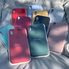 Официальный силиконовый чехол для iphone Xs max XR X 7 8 6 6S Plus, роскошный чехол с логотипом для iphone 11 Pro Max, задняя крышка