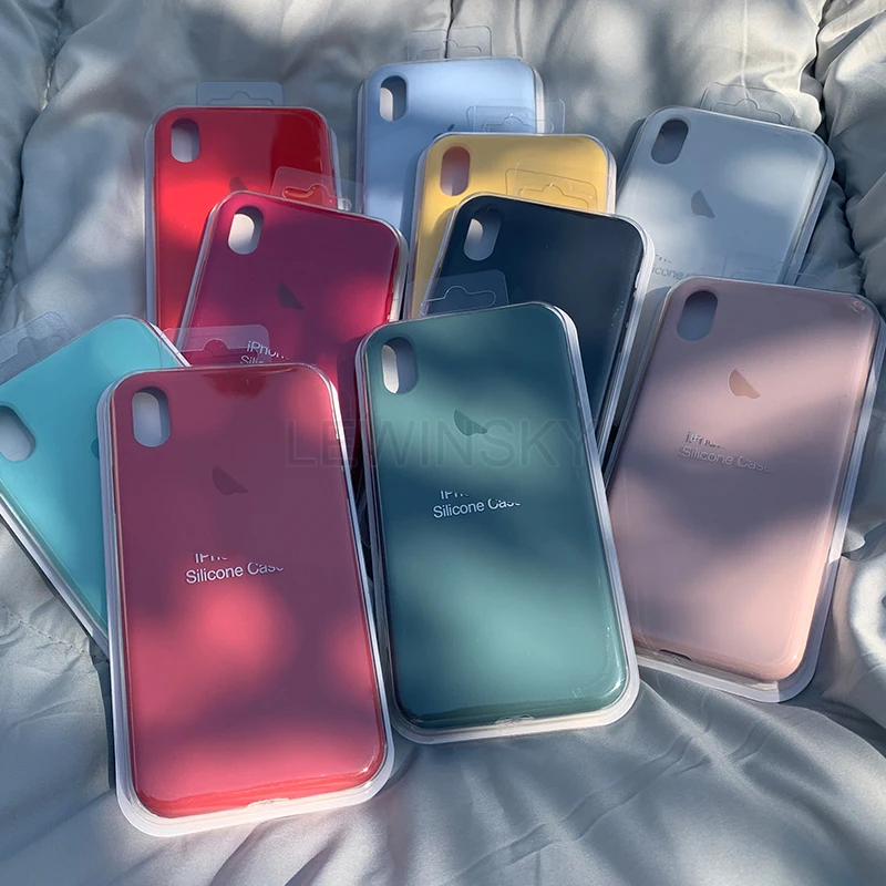 Official original silicone case for iphone Xs max XR X 7 8 6 6S Plus
Luxury with logo case for iPhone 11 Pro Max back cover Capa