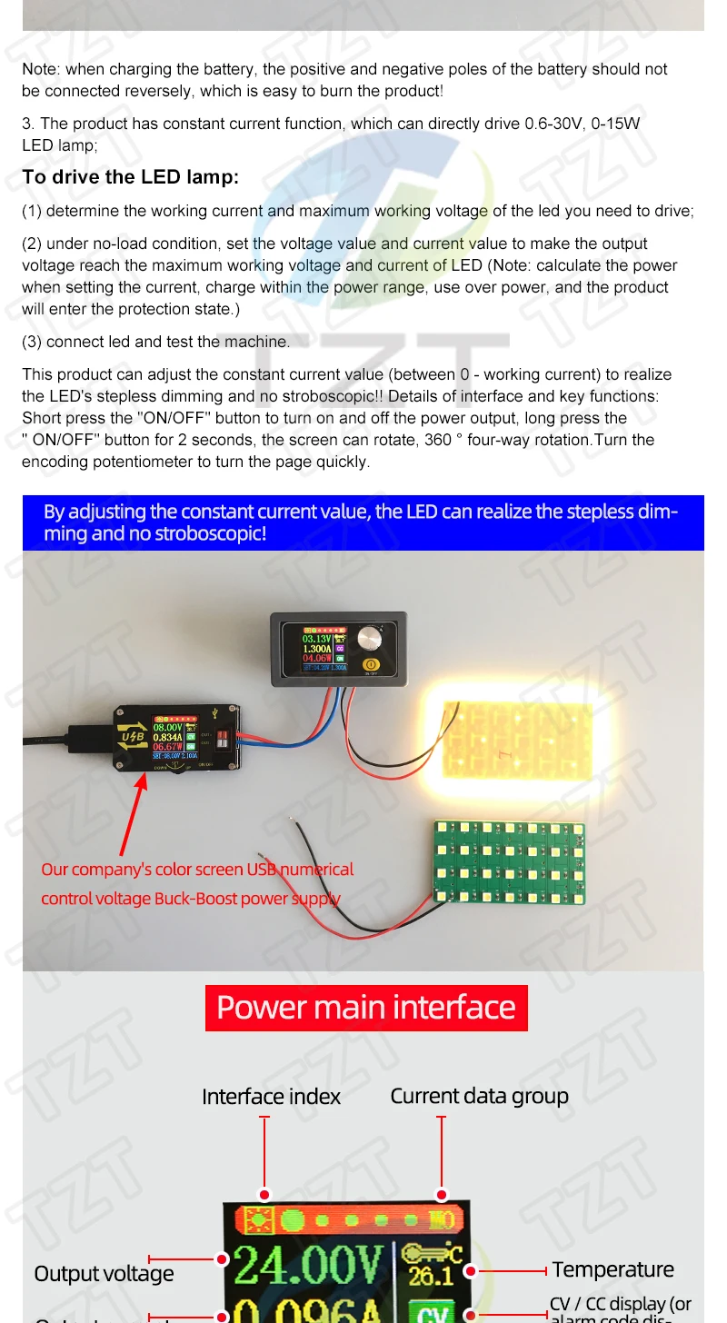 TZT XYS3580 DC DC Buck Boost Converter CC CV 0,6-36V 5A Power Modul Einstellbare Geregelte Labor Netzteil Variable – Detail 6