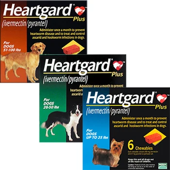 

Dogs Repellent Insecticide Large Medium Small Dogs puppies Heartgard Chewables Heartworms Roundworms Hookworms Treatment For Pet
