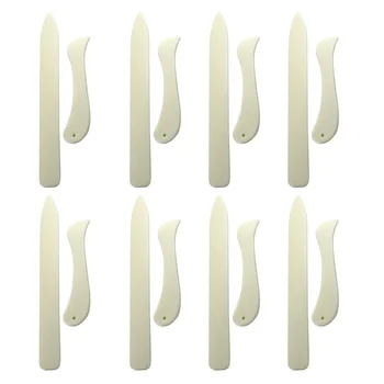

8Pcs Plastic Letter Opener DIY Scrapbooking Supplies Origami Tool Paper Creaser Set Imitation Cattle Bone Card Making Tool (Long