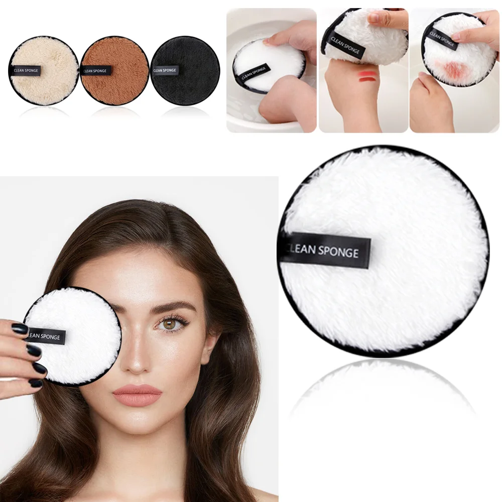 3/4pcs Microfiber Makeup Remover Reusable Cotton Pads Makeup Remover