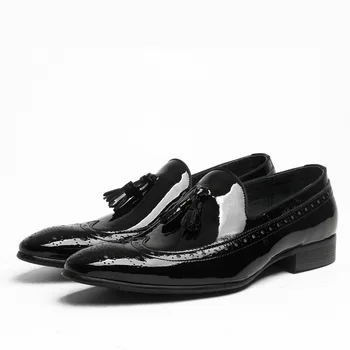 

Leather Shoes Oxfords Patent Leather Shoes Work Wear Comfortable Oxfords