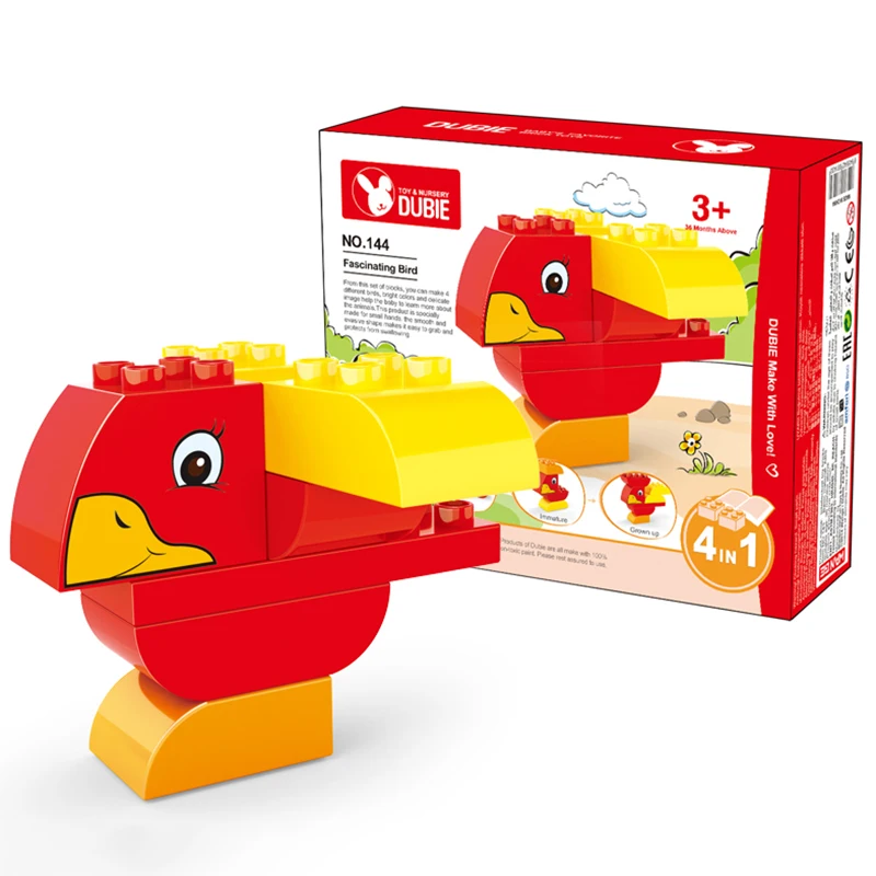 

4in1 Mini Fascinating Bird Building Blocks Compatible Legoing Creator Idea Animals Bricks DIY Educational Toys Gift For Children