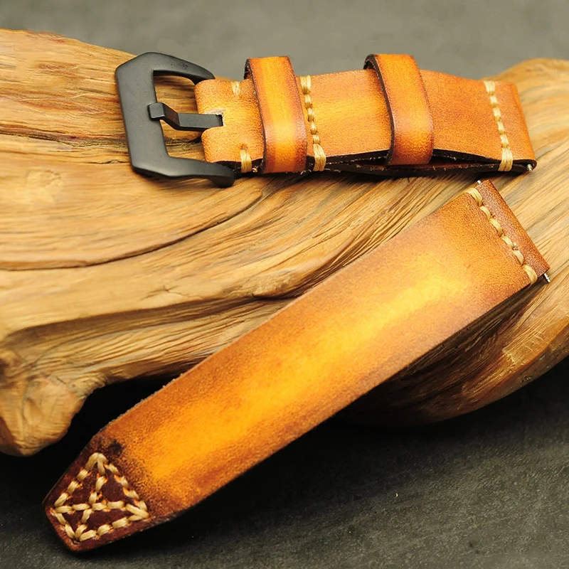 Onthelevel-Vintage-Pilot-Watch-Strap-Double-Layer-Leather-Handmade-Watchband-18mm-20mm-22mm-24mm-Wrist-Band