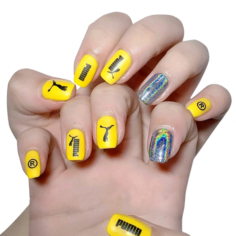 Украшения для дизайна ногтей черная наклейка s Sport бренд наклейки для ногтей самоклеющиеся наклейки своими руками советы розовое золото для ногтевого дизайна наклейки s