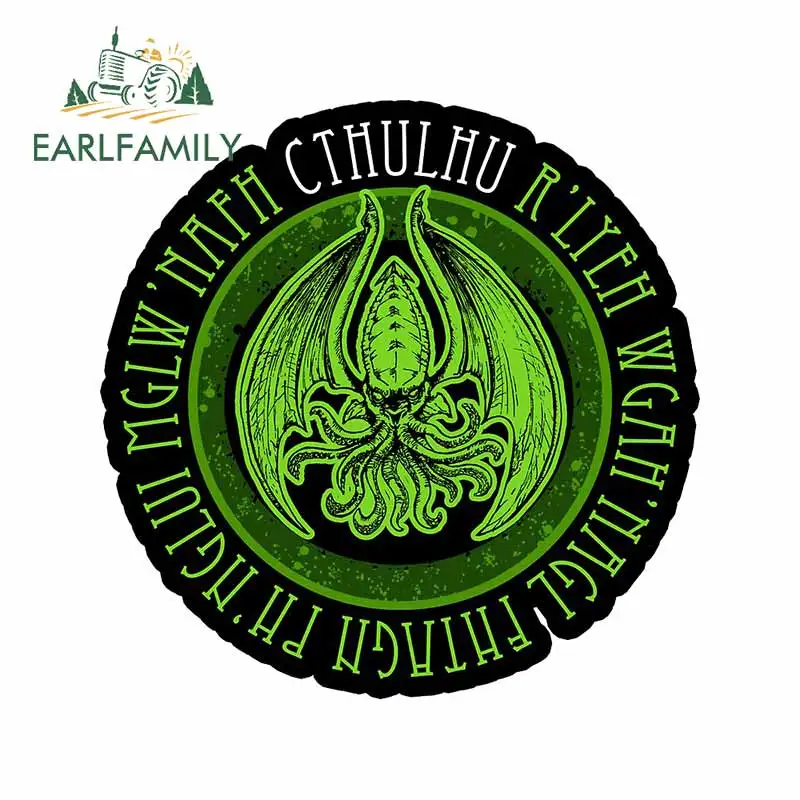 EARLFAMILY 13 см x 12 9 для Nvoking Cthulhu таинственный персонаж зеленые наклейки на машину