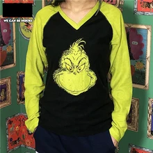 Grinchmas Green Monster, Рождественский тонкий мягкий фланелевый топ для сна, свитер, пижама с длинным рукавом для женщин и мужчин, забавная одежда для дома