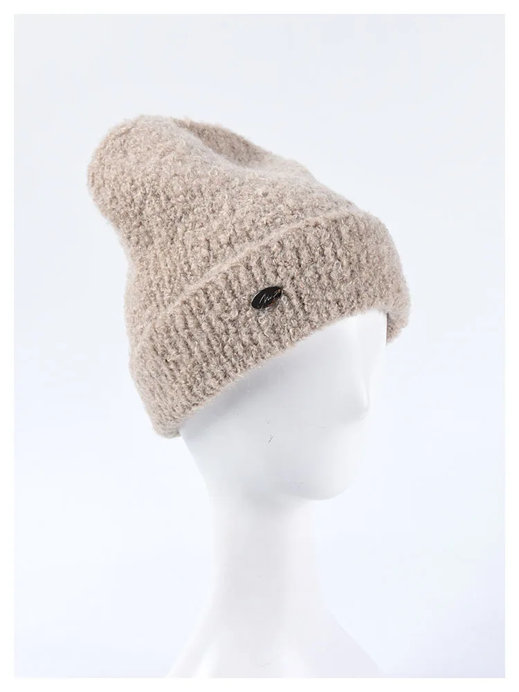 11 цветов, женские модные плюшевые шапочки, шапки s, женские зимние теплые вязаные шапки, одноцветная хеджирующая шапка, черная шапочка, шапки Skully