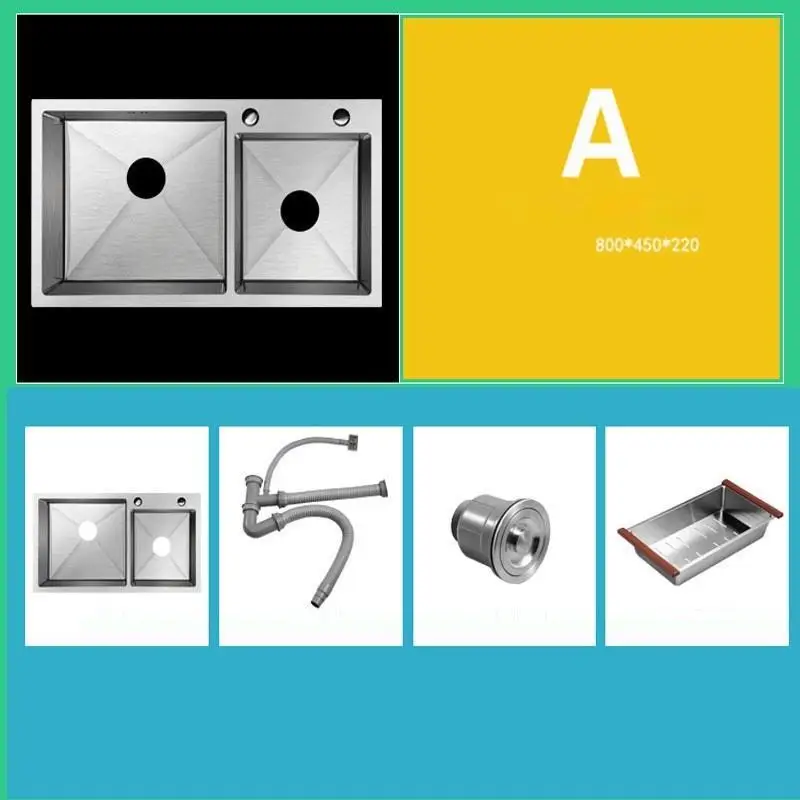 Version G Ze Stali Nierdzewnej Evier Inox Keuken Gootsteen Wasbak кухня Куба Fregadero De Cocina Pia Cozinha мойка для овощей - Цвет: Version G