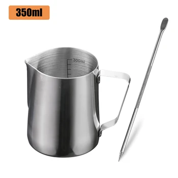 

Internal Scale Coffee Maker Cup Stainless Steel Milking Cup Latte Art Utensils for Espresso Machines Milk Frothers Latte Art