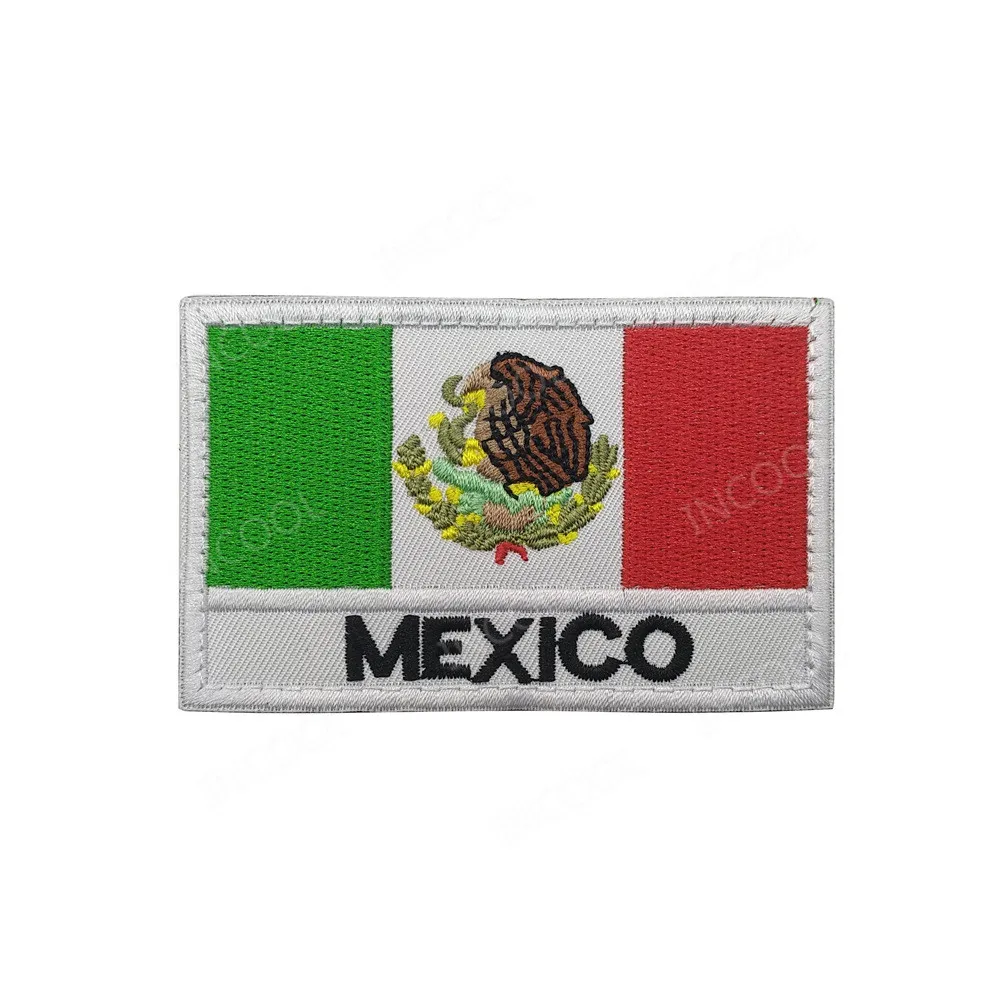 America Country Flags Mexico Puerto Rico Argentina United States Canada Brazil El Salvador Embroidered Patches Badges Wholesale 