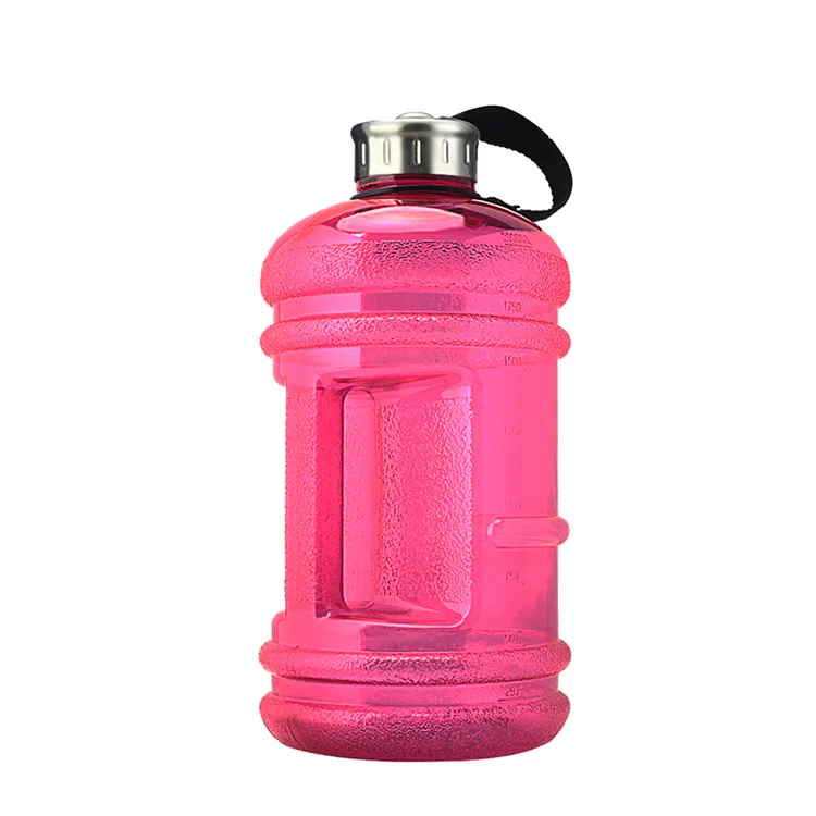 Currently Available Wholesale Large Capacity Plastic Sports Kettle Portable Outdoor Mountain Climbing Glass Dumbbell Kettle Cust