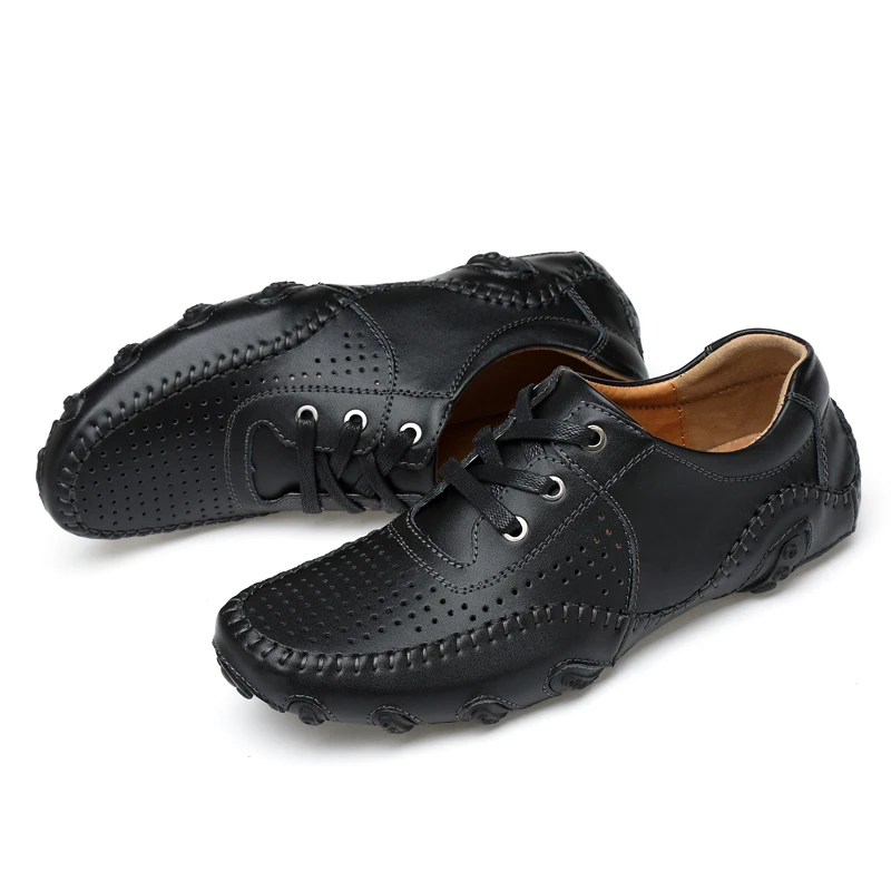 Мужские кожаные кроссовки для гольфа удобные уличные большой размер 38 47 мужская