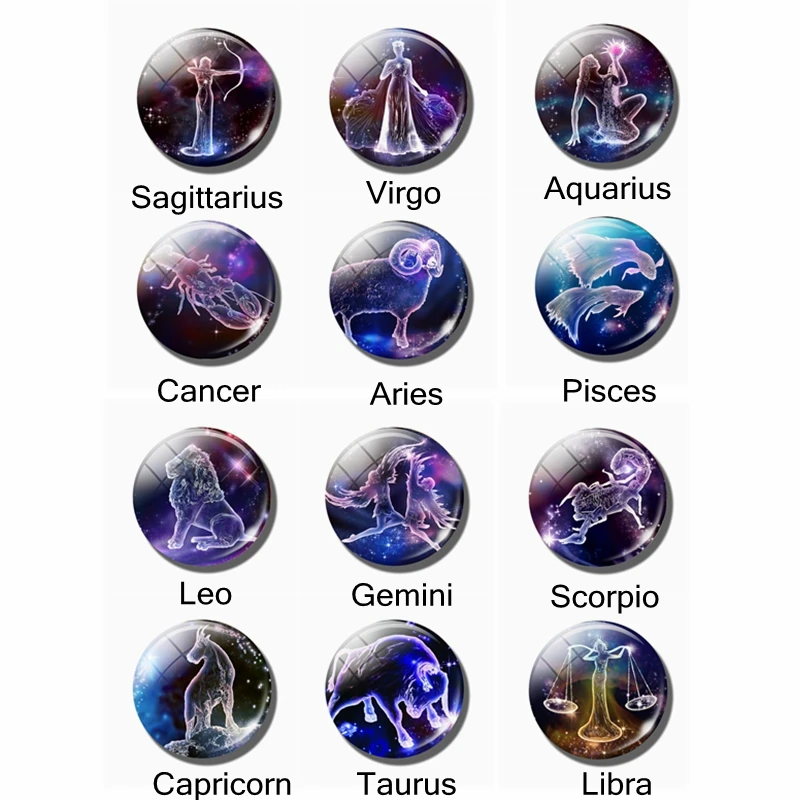 12 Zodiac Sign Keychain Sphere Ball Crystal Key Rings Scorpio Leo Aries Constellation Birthday Gift for Women and Mens - Image 6