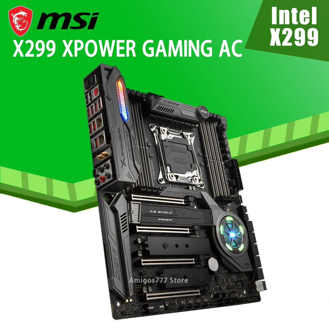 MSI X299 XPOWER GAMING AC 2066 128GB PCI-E 3.0 U.2 M.2 SATA III Desktop Intel X299