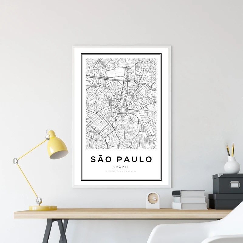Brazil-Sao-Paulo-Map-Art-Print-Poster-Wall-Decor-Brazil-Rio-De-Janeiro-City-Map-Canvas (1)