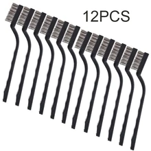 12PCS set Clening Wire Brushes Mini Stainless Steel DIY Paint Rust Remover Removal Rugged and durable