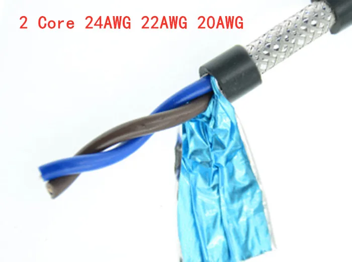 100 м 20AWG 22AWG 2 core 4 core 6 ядро 8 core1 метр 485 сигнал связи провода рвсп Чистая медь экранированная витая пара провода - Цвет: 2 Core 18AWG 100M