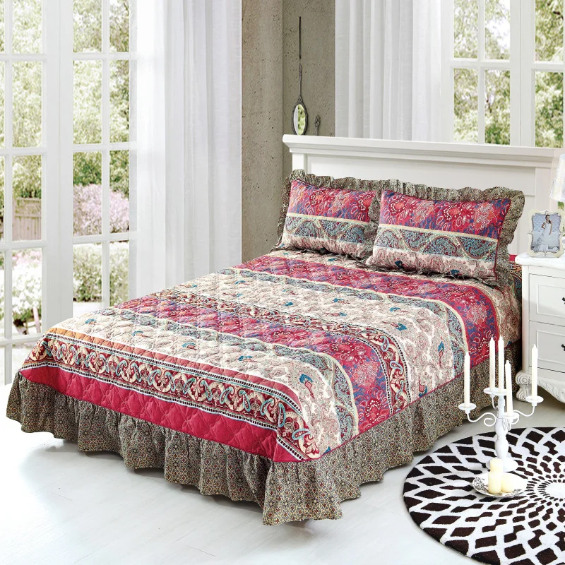 Cotton Soft Bedclothes Queen King size Bedding Sets Quilted Thick Bed spread Duvet Cover Bed Sheet set Pillowcase 4/6Pcs