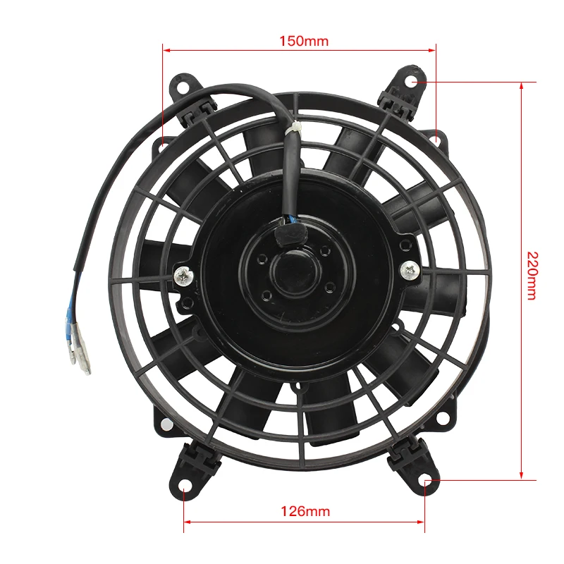 Universal 12V 80W 8in Motorcycle Cooling Fan Car Air Conditioner Condenser Cooling Fan Radiator For 150CC 200CC 250CC ATV Quad motorcycle cooling fan
