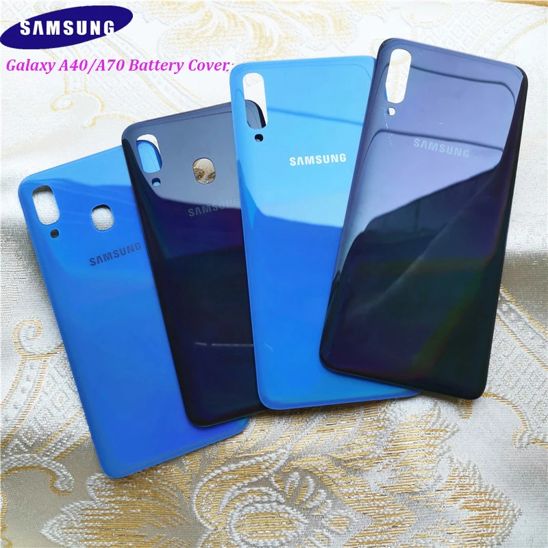 Чехол для Samsung A70 A40 оригинальная задняя крышка с аккумулятором пластиковый