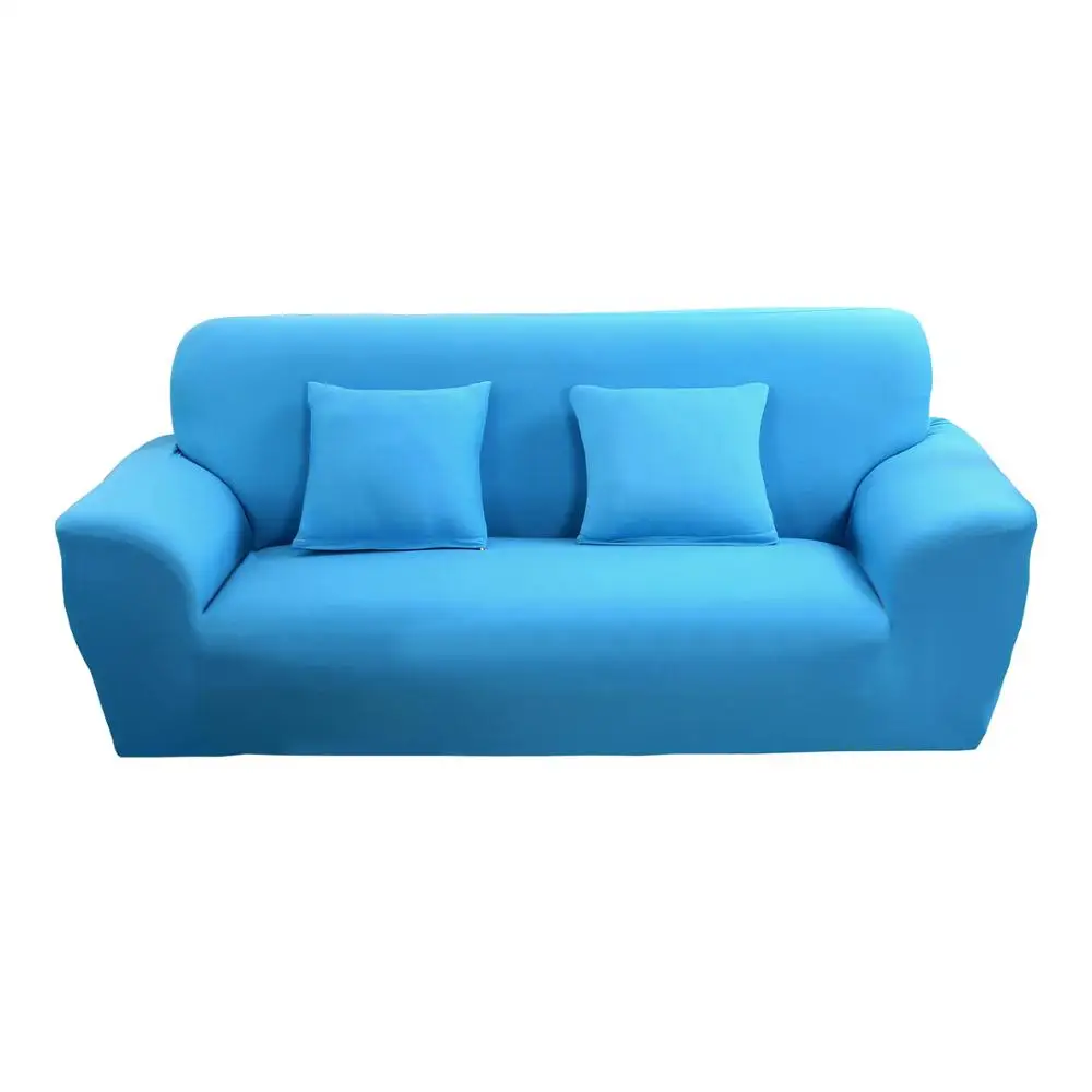 sky blue Однотонный эластичный чехол для дивана, секционный эластичный стрейч чехол для дивана для гостиной, чехол для дивана, протектор для кресла - Цвет: sky blue