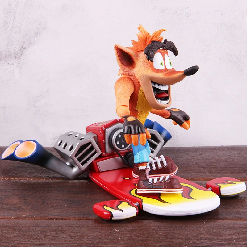NECA Crash Bandicoot с реактивной доской Делюкс Фигурки ПВХ Аниме Фигурка Коллекционная модель игрушки