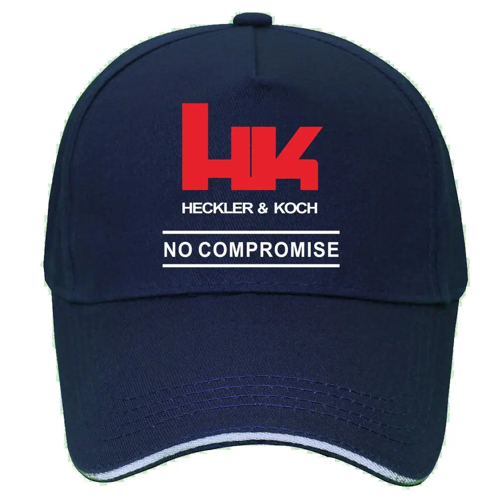 HK логотип Heckler Koch огнестрельное оружие нет компромисса Кепка бейсбольная кепка бейсболка шапка хип хоп Кепка с регулировкой размера шапки