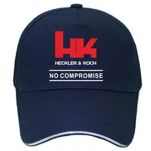 HK логотип Heckler Koch огнестрельное оружие нет компромисса Кепка бейсбольная кепка бейсболка шапка хип хоп Кепка с регулировкой размера шапки