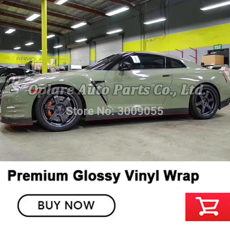 

Newest color Crystal glossy grey green Car Vinyl Film Wrap Vinyl wrap Car Stickers For All Car Models bubble-free