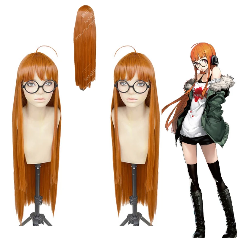 

Anime Cosplay Wig Persona 5 Cosplay Costume Futaba Sakura wig Uniforms Jacket + T-shirt + Shorts + Belt + Stockings + Glasses