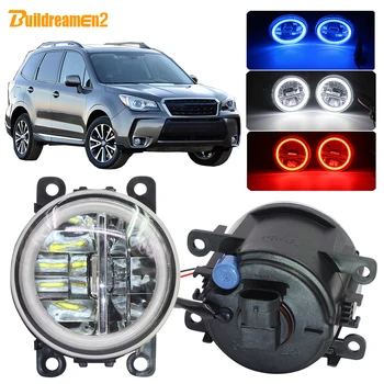 

Buildreamen2 Car LED Lamp 4000LM Fog Light Angel Eye DRL Daytime Running Light 12V For Subaru Forester 2013 2014 2015 2016 2017