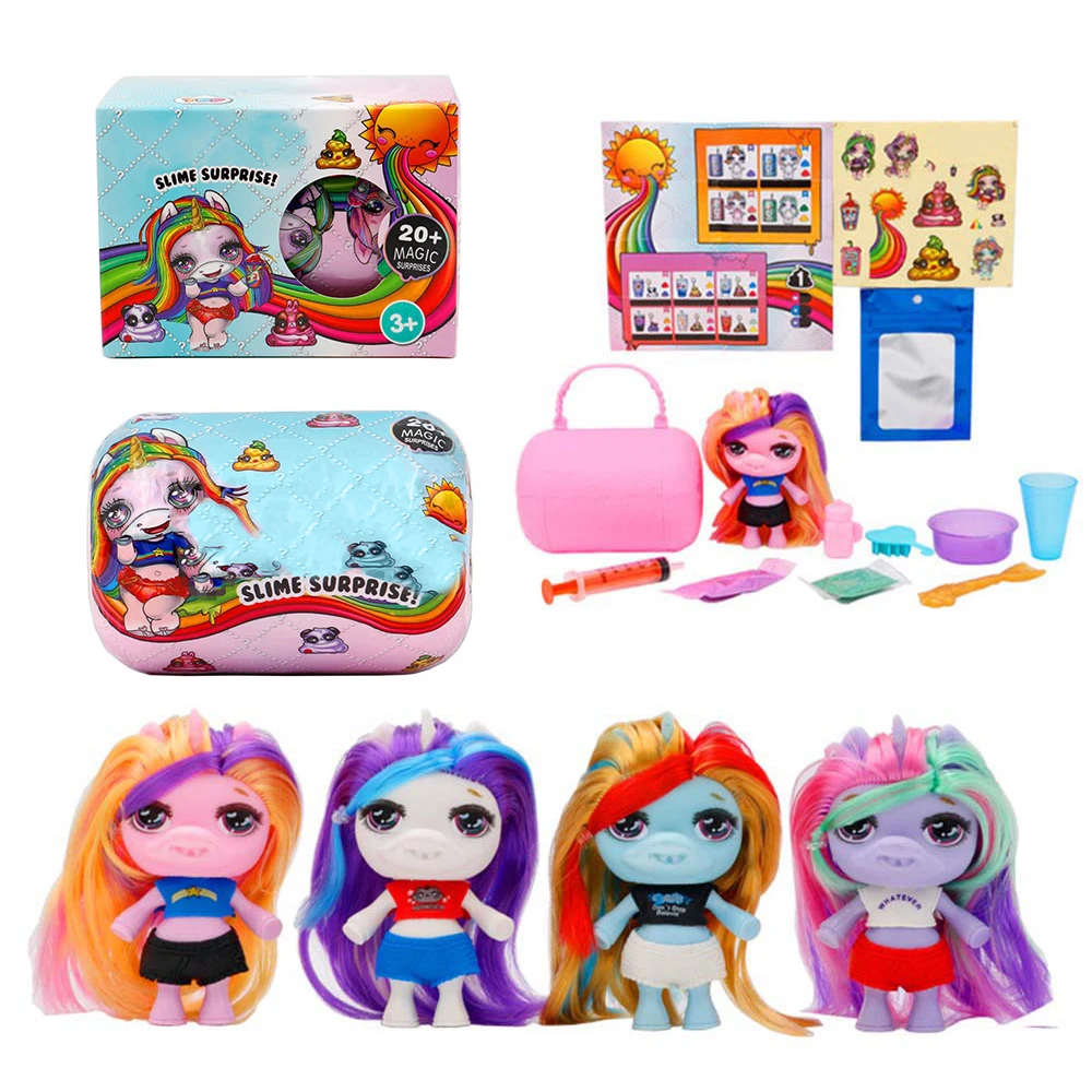 LOLo frasco de unicornio con destellos para niños, Poopsie Slime, muñecos sorpresa, alivio suave, estrés, juguetes para niños, regalos para chica divertida de cumpleaños|Muñecas| - AliExpress