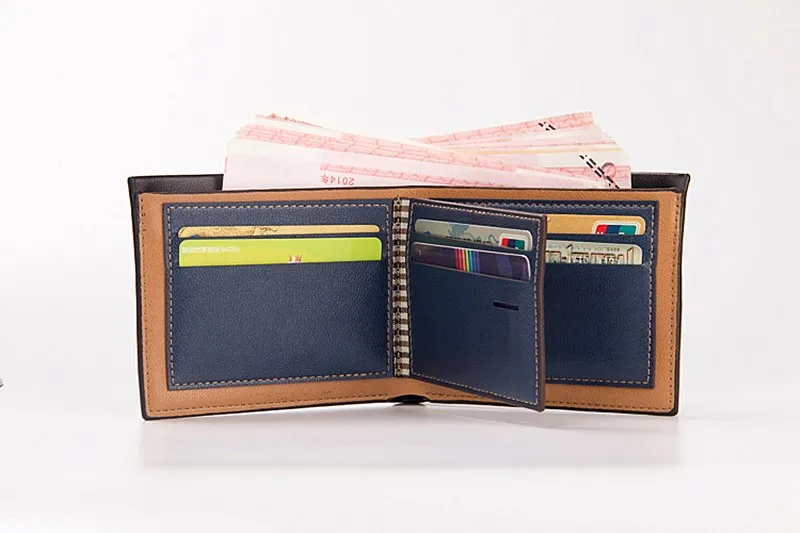 2021 Classic Men Business Purse PU Leather Solid Slim Wallet Bifold Short Credit Card Holders Coin Purses Classic Men Wallets