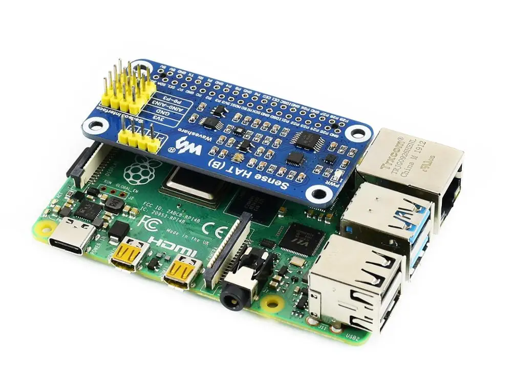 Sense HAT(B) предназначен для Raspberry Pi, передаваемый через интерфейс IEC позволяет подключать больше внешних датчиков