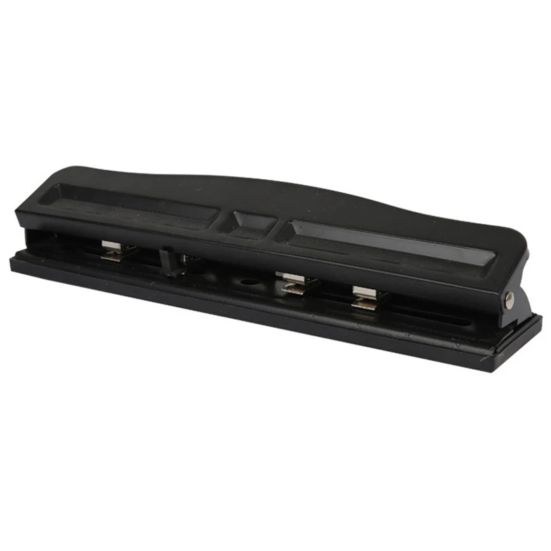 Adjustable Four-Hole Puncher Office Punching Supplies Binder Book Paper Diy Inner Page Black Practical Tool