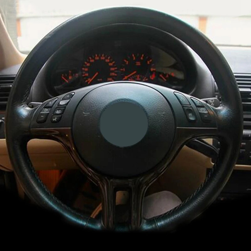 Чехол на руль из искусственной кожи для BMW 3 серии E46 2000 2005 E53 X5 1999 5 E39 2003|Чехлы руль| |